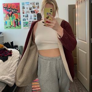 URBAN OUTFITTERS comfy Sherpa reversible cardigan